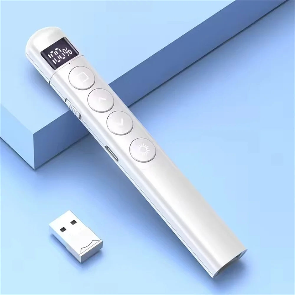 Powerpoint Pen Wireless Presentation Clicker Type-C Rechagable Remote Control Pen for Office Teaching Projector PPT Presenter