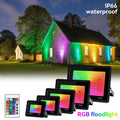 RGB Flood Light 100W 50W 30W 20W 10W RGB Reflector IP66 Wate
