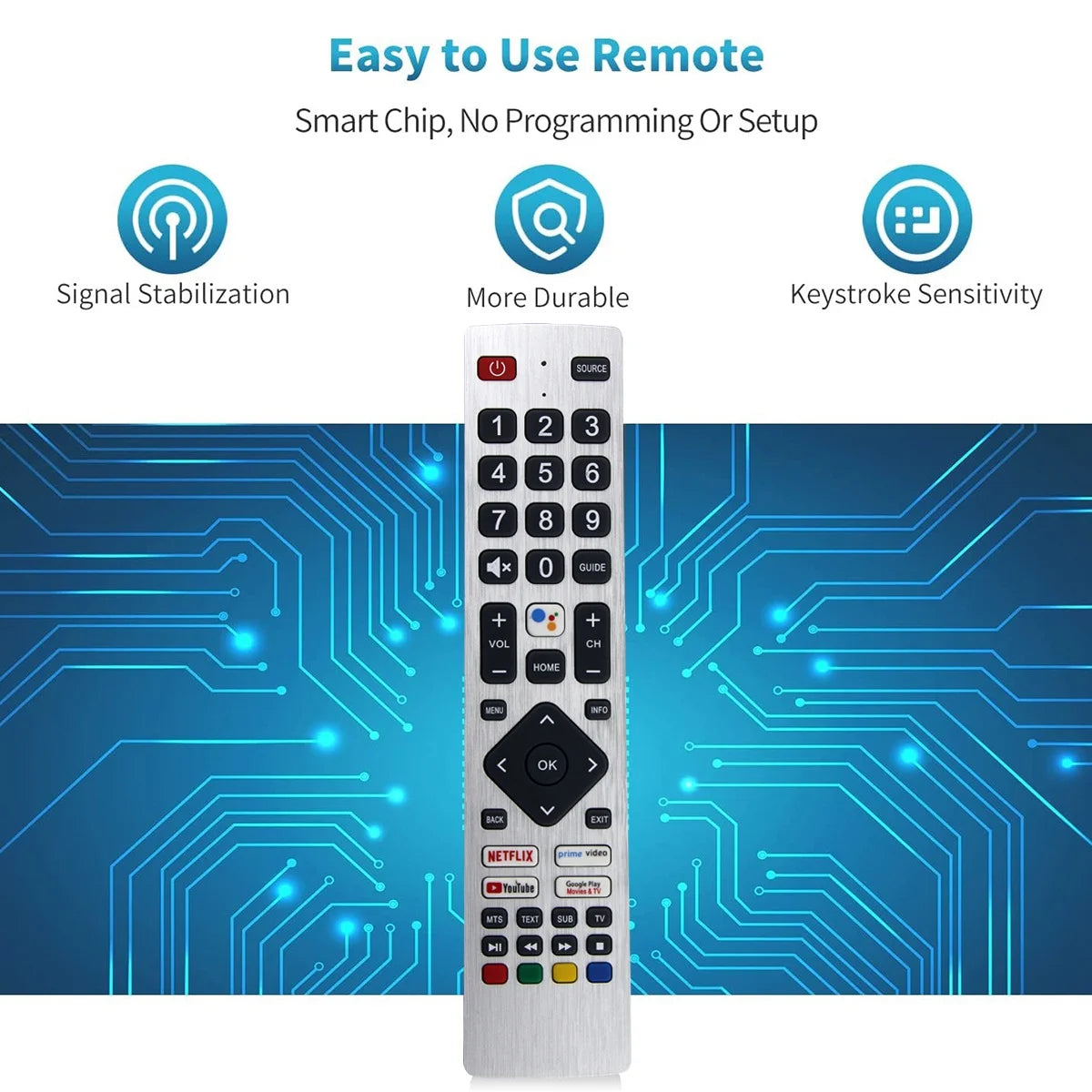 RMC0133 Remote Control Replace for Sharp TV Remote Control F