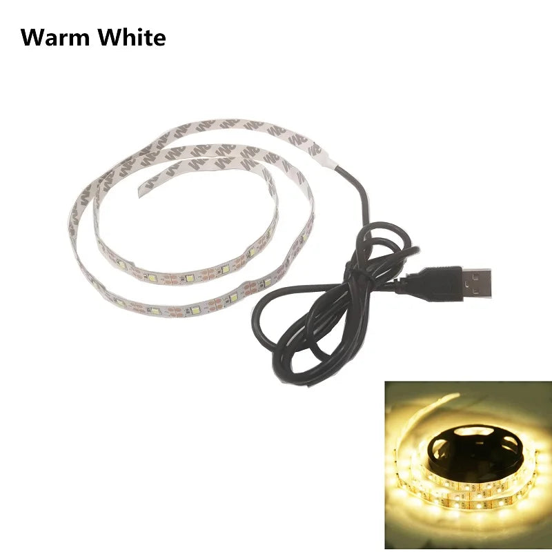 USB LED Strip Bra A Wall 5V IP65 Wall Lamp False Wall Luminaire Lamp Waterproof Ceiling Room Bathroom Light 50cm 1m 2m 3m 4m 5m