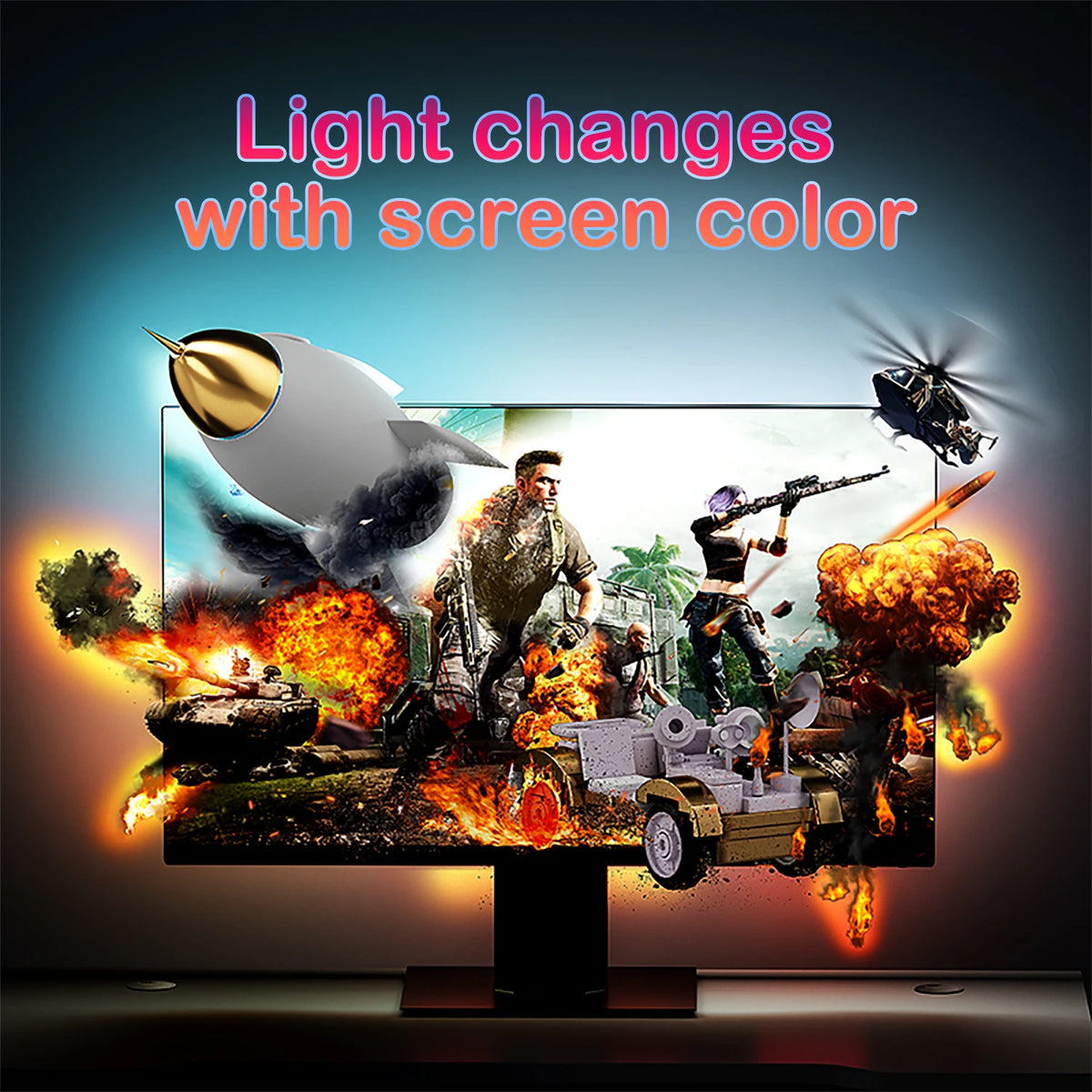 Smart LED Gaming Strip Light Computer Monitor Backlight Sync