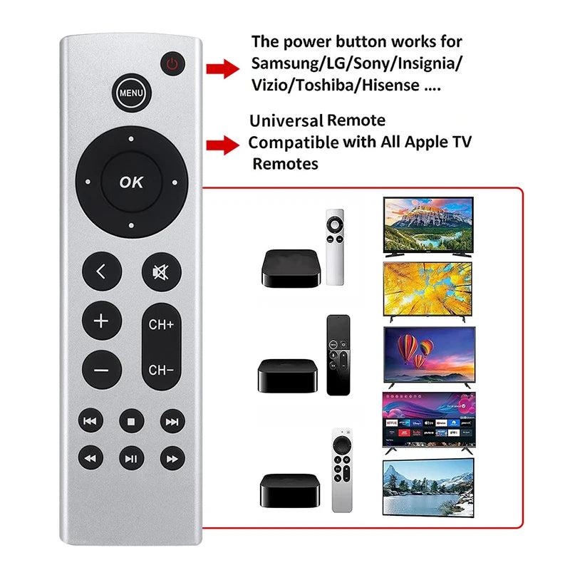 Universal Replacement Remote For Apple TV 4K/HD A2169 A1842 