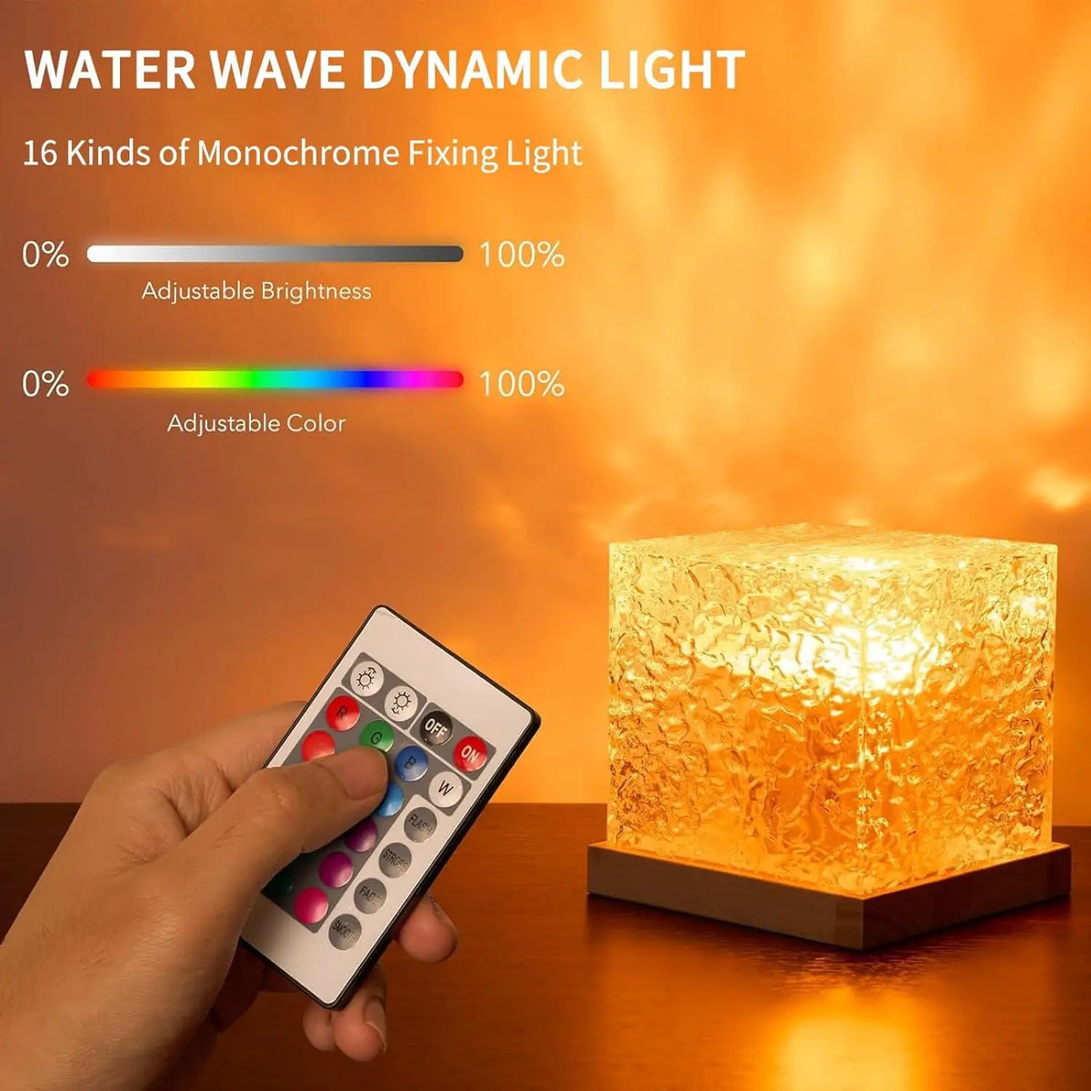 Ocean Wave Projector Light 16 Colors Midnight Aura Aurora Gl