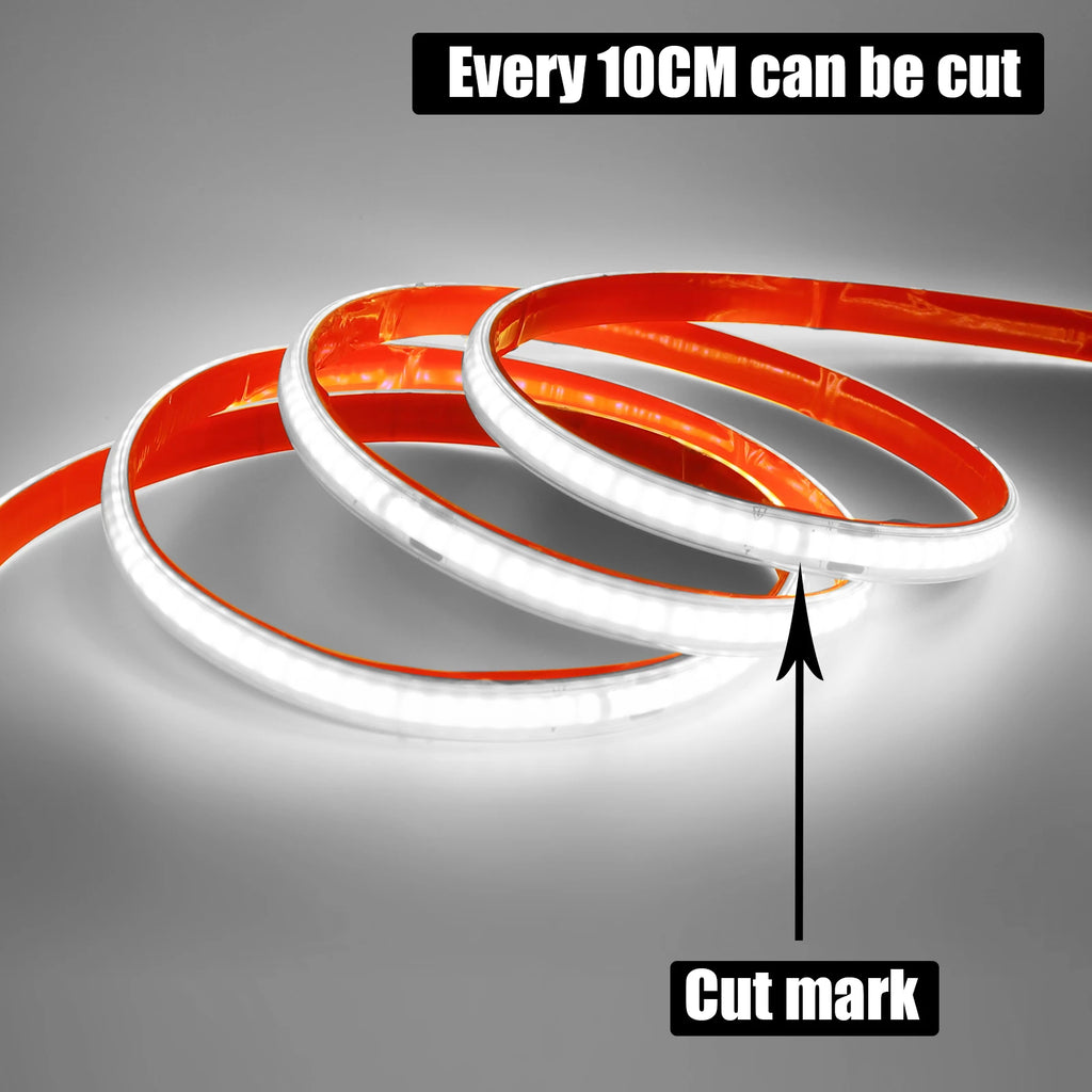 AC 220V COB Strip IP65 Waterproof 10CM Cut 240Leds/M 3000K 4