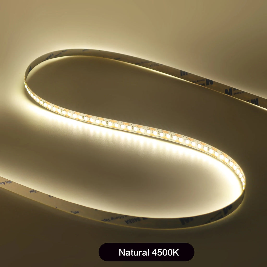 5M 10M LED Strip Light DC12V 24V 2835 One LED Cut Flexible DIY Bar Car TV Backlight 3000K 4500K 6000K CRI90 Adhesive Strip