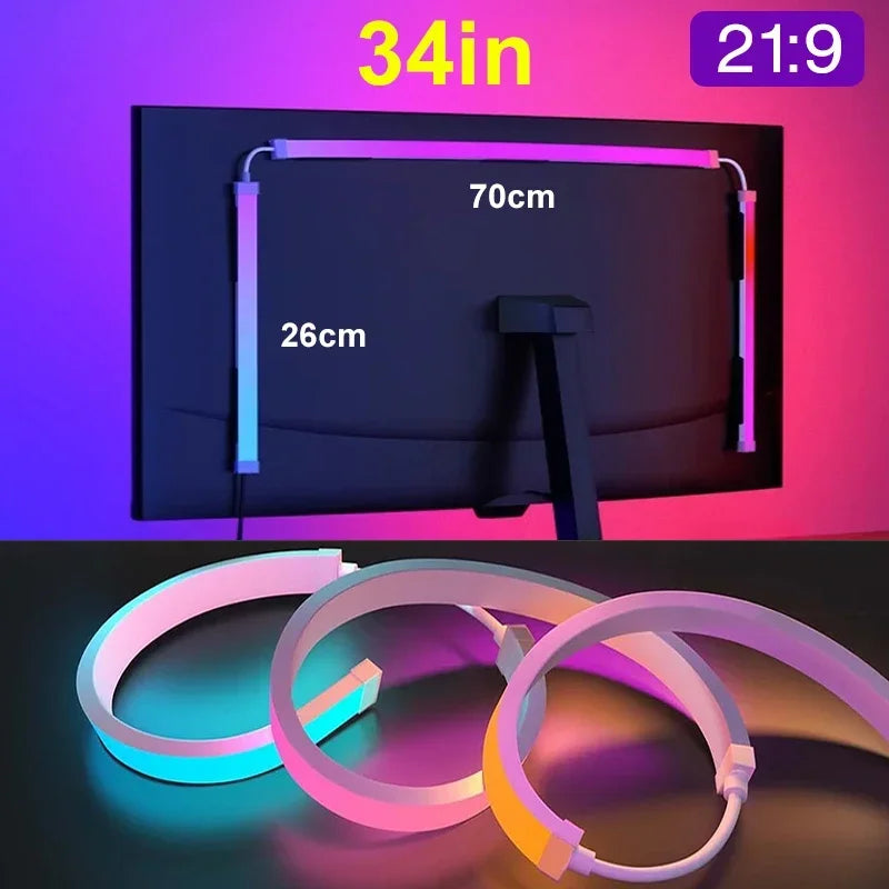 Computer Screen LED Sync Light Smart Gaming Strip Light Monitor RGB Screen Backlight Pickup for Gaming Room Atmosphere Decor