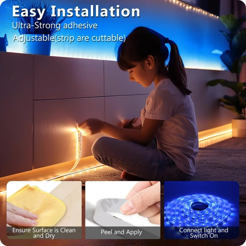 USB LED Strip Lights APP Control Color Changing 5050 RGB LED