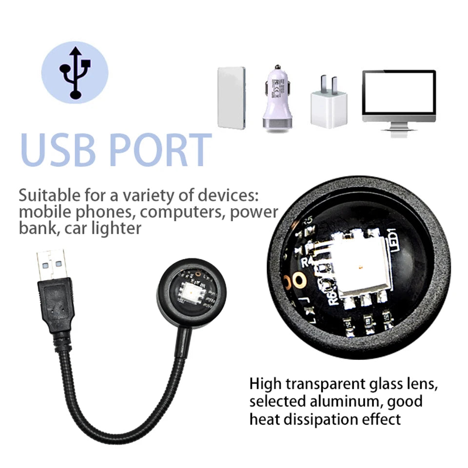 LED Sunset Lamp Nightlights USB Projector Birthday Party Dec