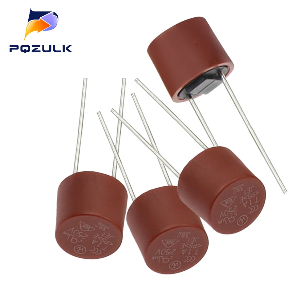 20PCS Cylindrical Fuses T0.5A 500mA 1A 1.6A 2A 2.5A 3.15A 4A