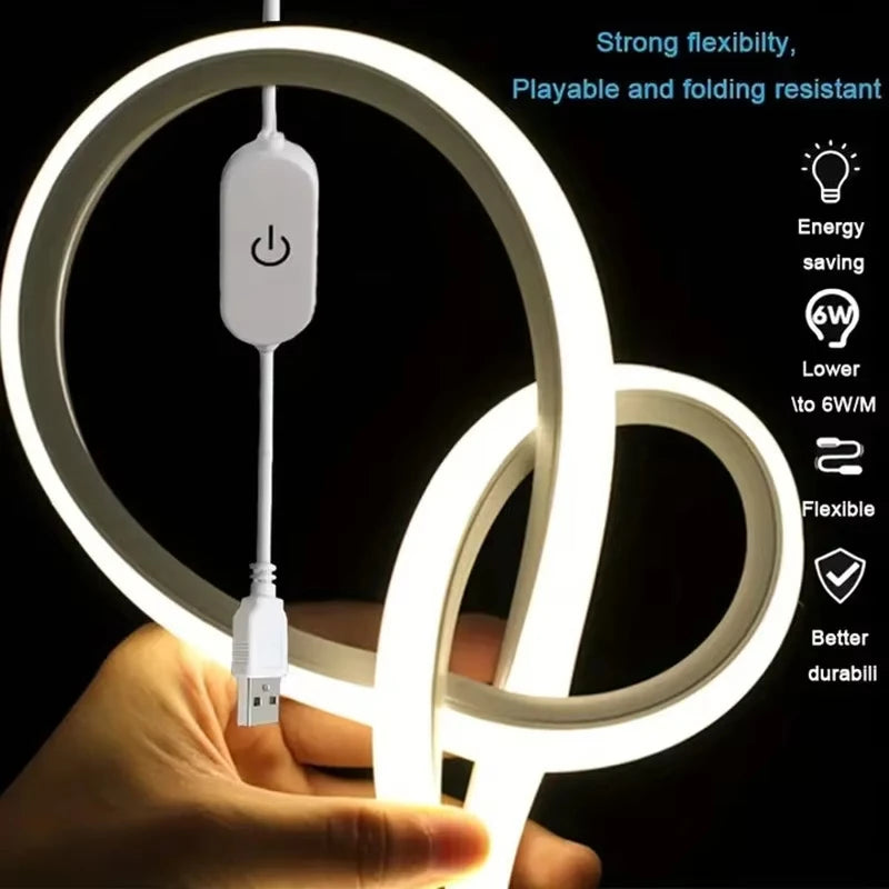 LED Strip Lights 5V USB 1-5M Neon Lights Strip Flexible Wate