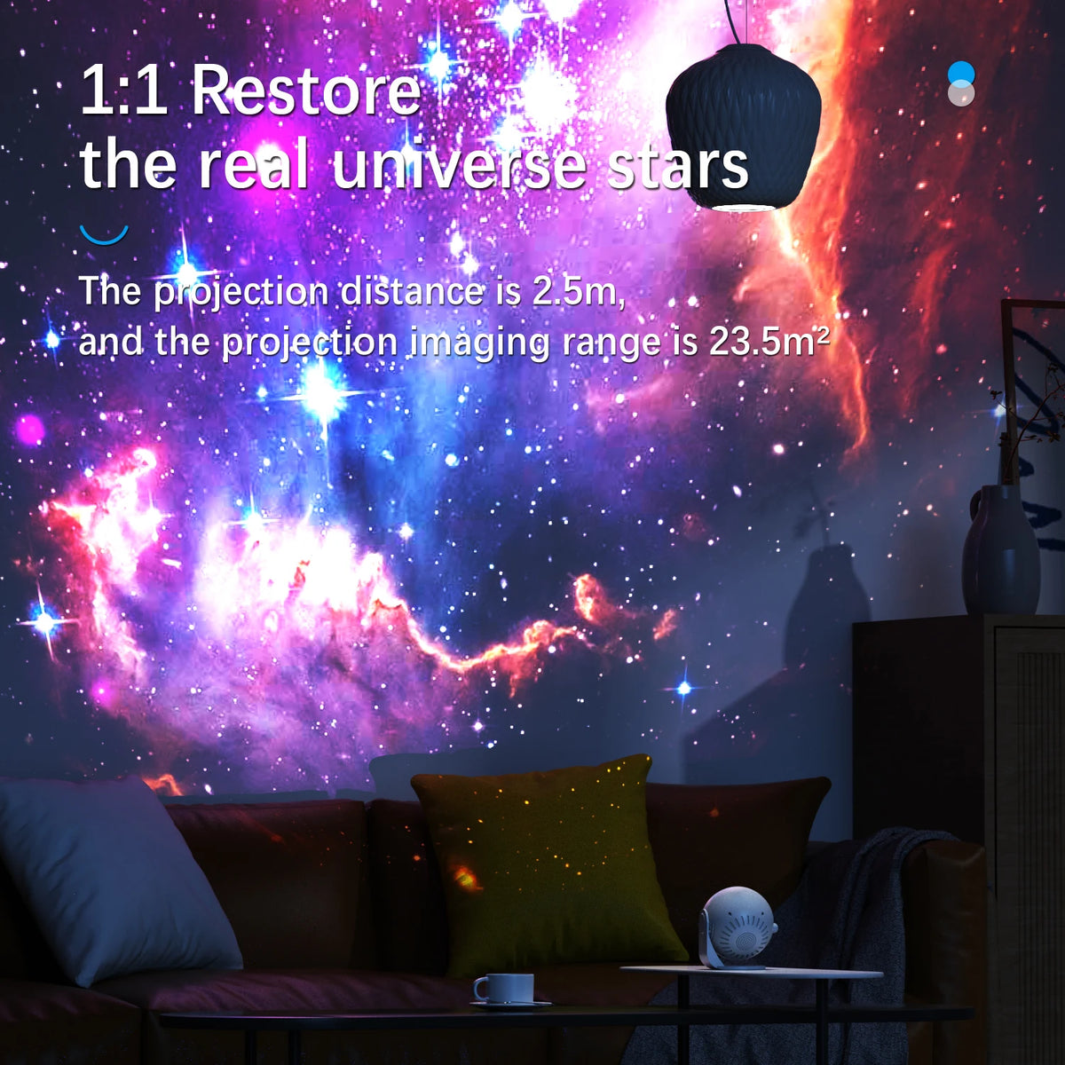 Star Projector Galaxy Night Light HD Lmage Disc Upgraded Pla