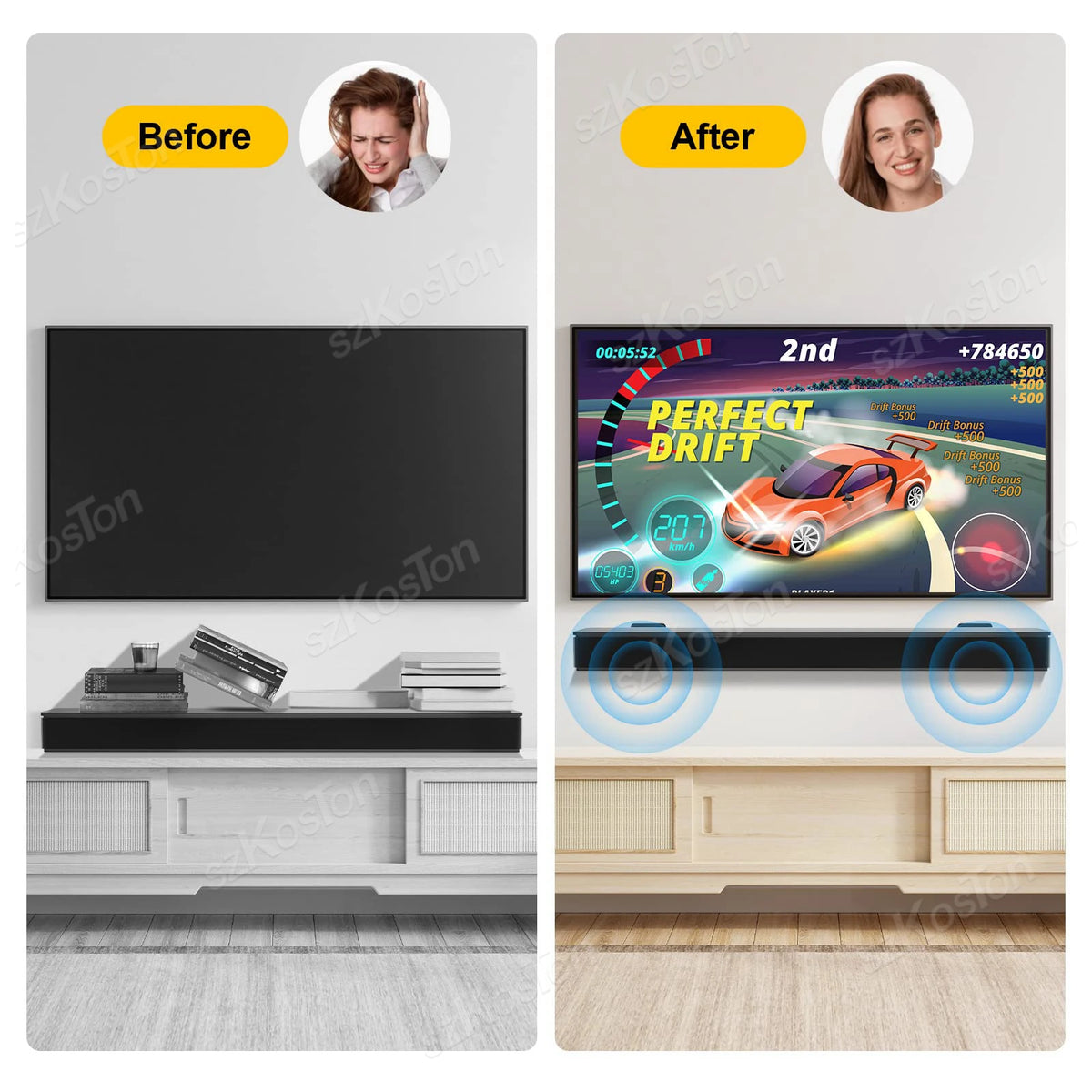 Speaker Stand Universal Sound Bar Mounts Holder for Samsung 