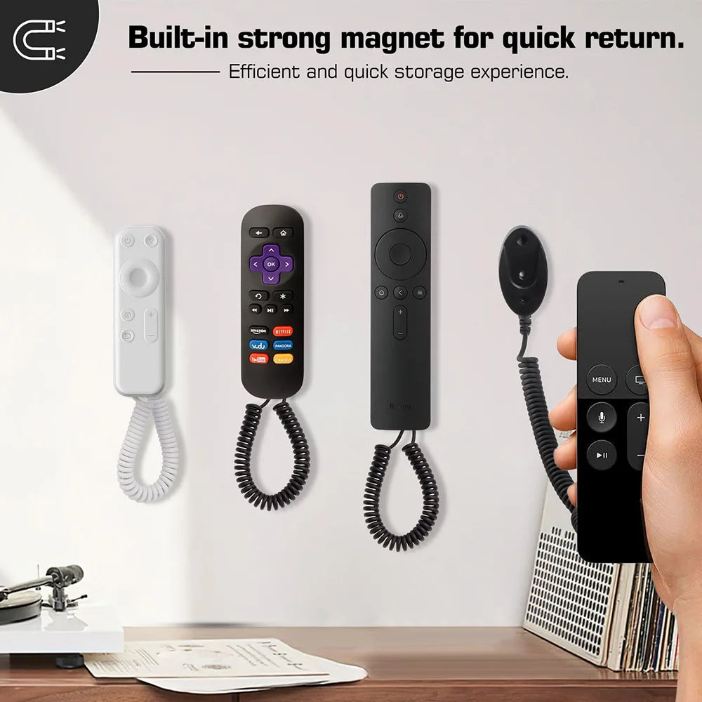 Magnetic Remote Control 1/2PCS Holder with Spring Ropes Anti