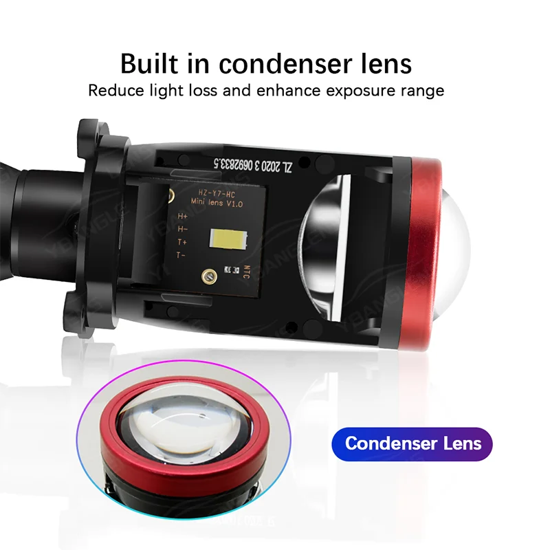 120W Auto Lamp Mini Lens LED H4 9003 HIB2 Bulbs Headlight Y7