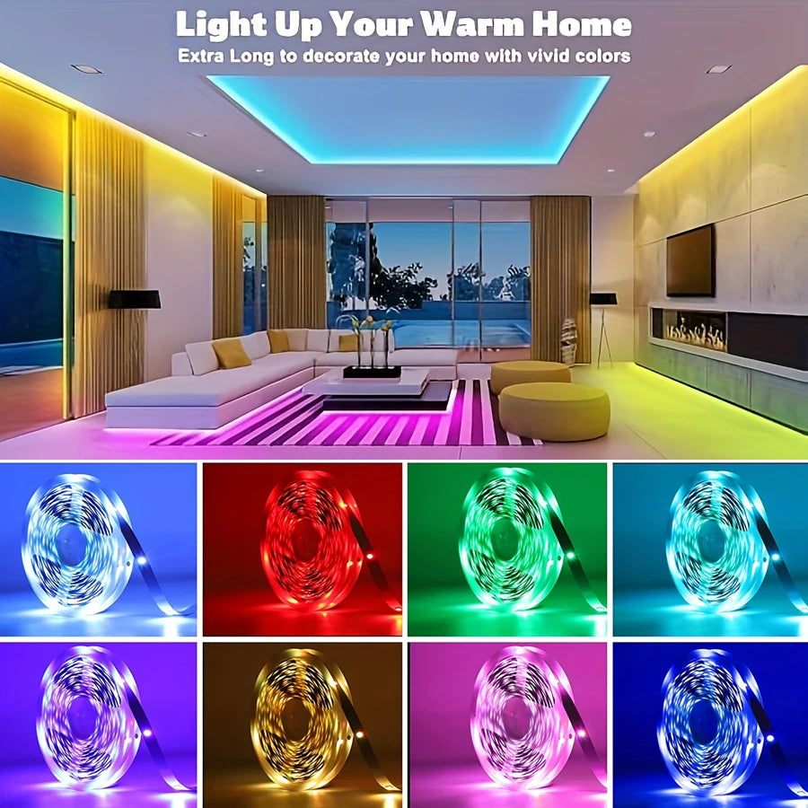 LED Strip Lights 10m 20m 30m Music Sync RGB Led Strip Tape L