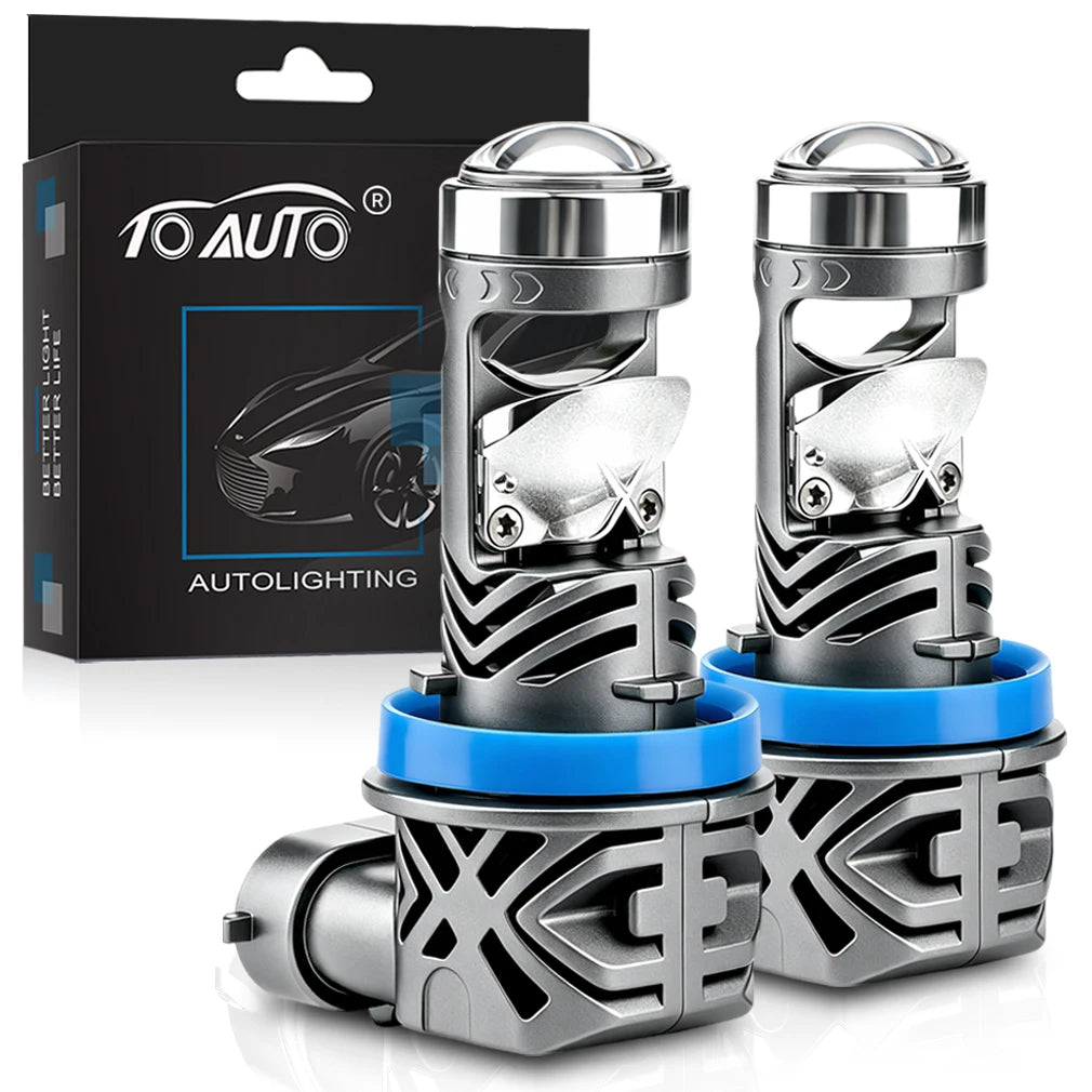 H8 H11 LED Headlight Lens Projector 30000LM Car Light Bulbs 