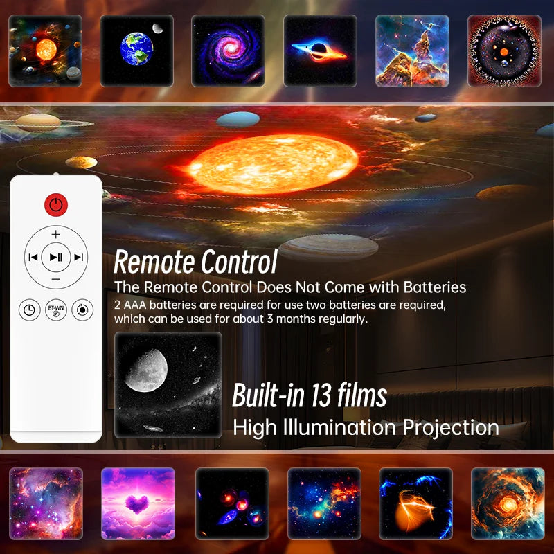 Star Projector Galaxy Night Light HD Lmage Disc Upgraded Pla