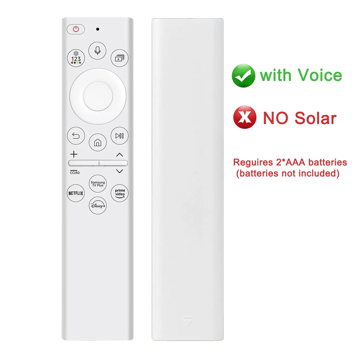 BN59-01391A Solar Voice Remote for Samsung TV Remotes Replacement with Bluetooth Rechargeable Solar Cell Fit for Samsung Remote
