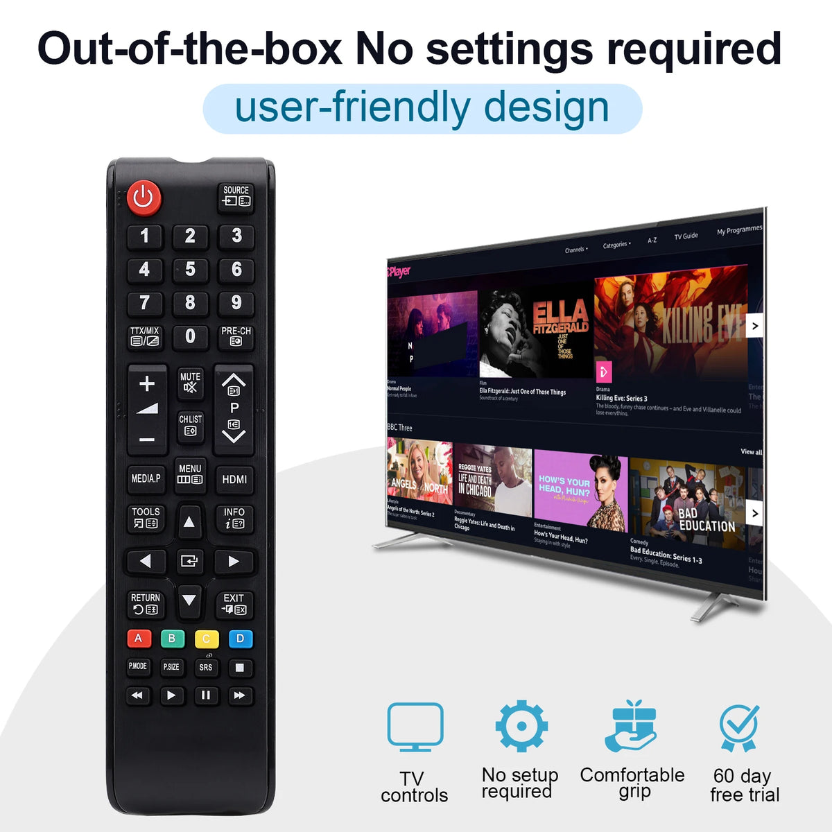 Universal for Samsung Tv Remote 替换 for Samsung Smart Tv - Le