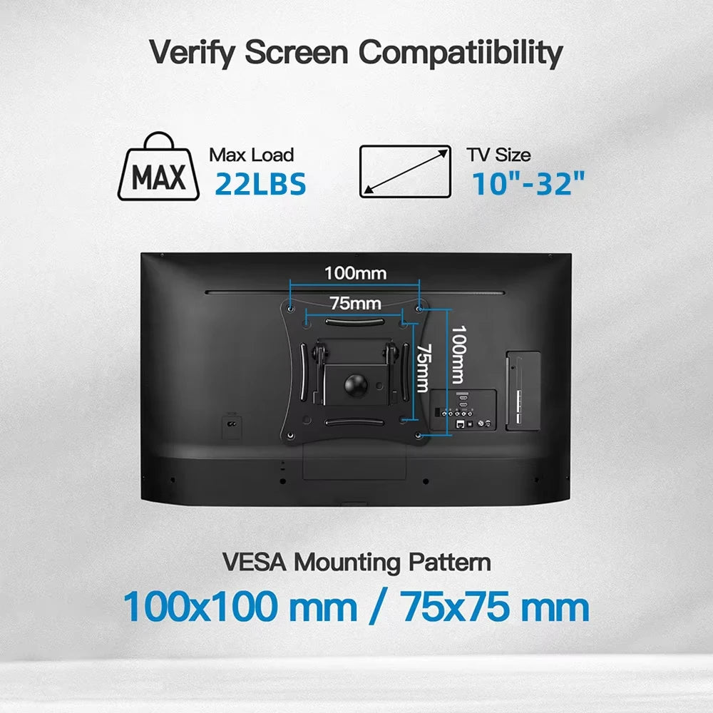 Full Motion TV Monitor Wall Mount Bracket Articulating Arms 