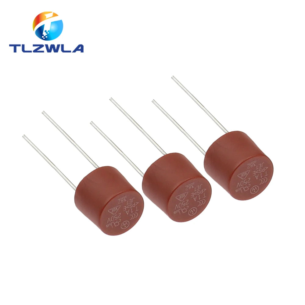 10PCS Round Fuse Slow Blow 500mA 1A 2A 2.5A 3.15A 4A 5A 6.3A