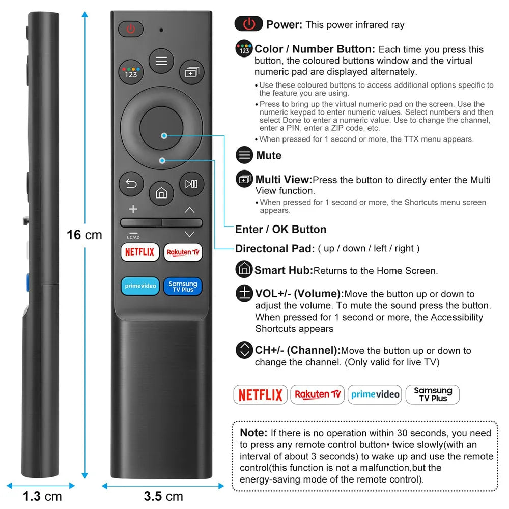 Remote Control for Samsung TV Replacement Universal Remote C