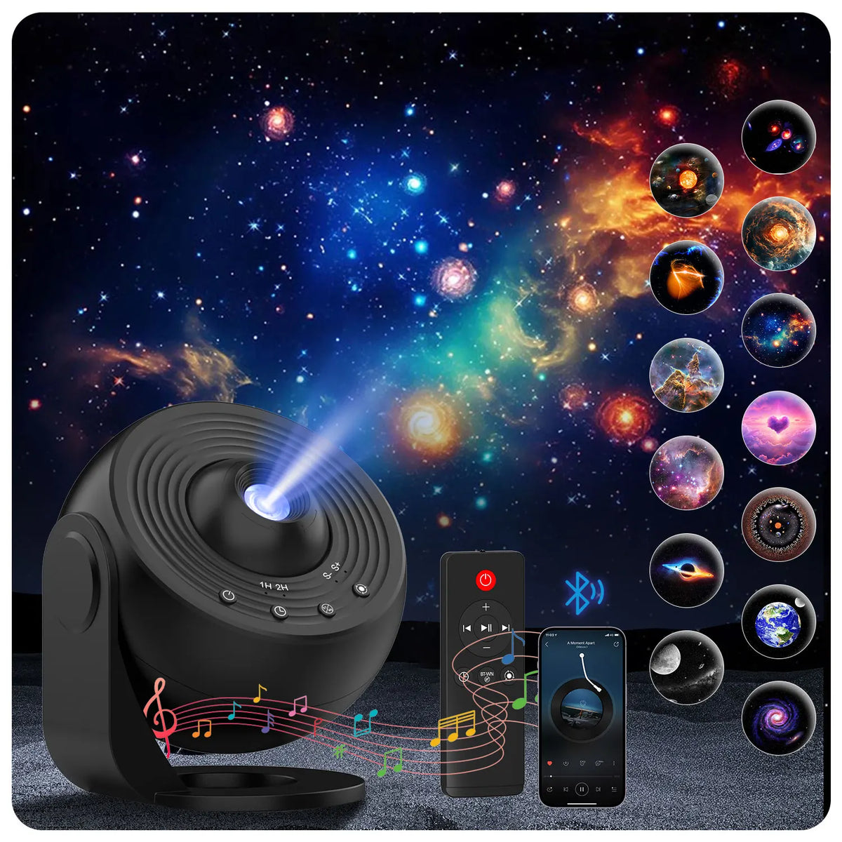 Star Projector Galaxy Pro Night Light 4K HD Lmage Disc Upgra