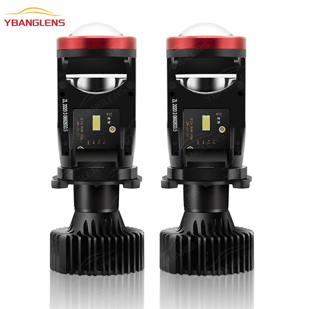 2pcs H4 LED Projector Mini Lens Auto H4 LED Headlight Bulbs 