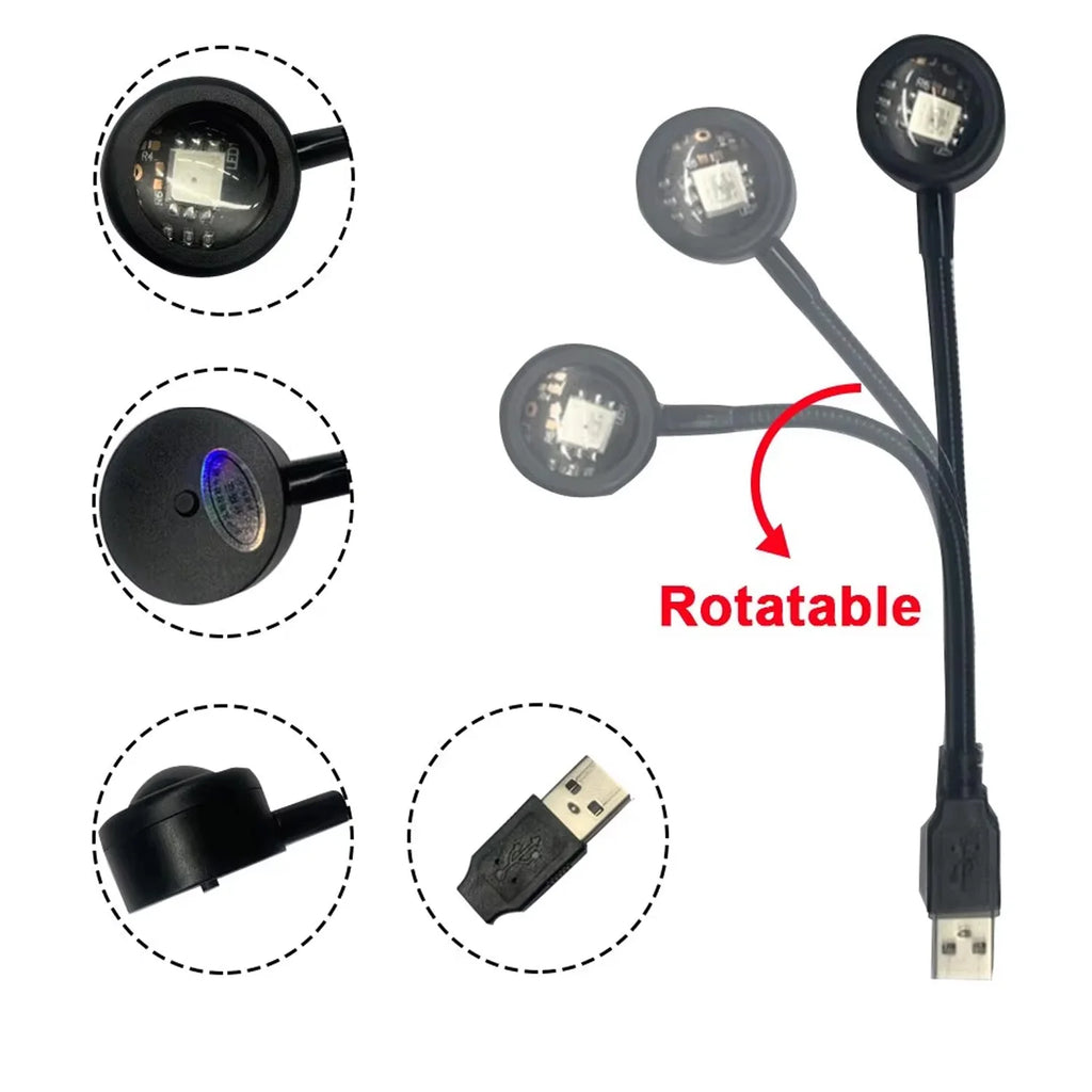 1pc USB Sunset Lamp LED Rainbow Neon Night Light Projector P