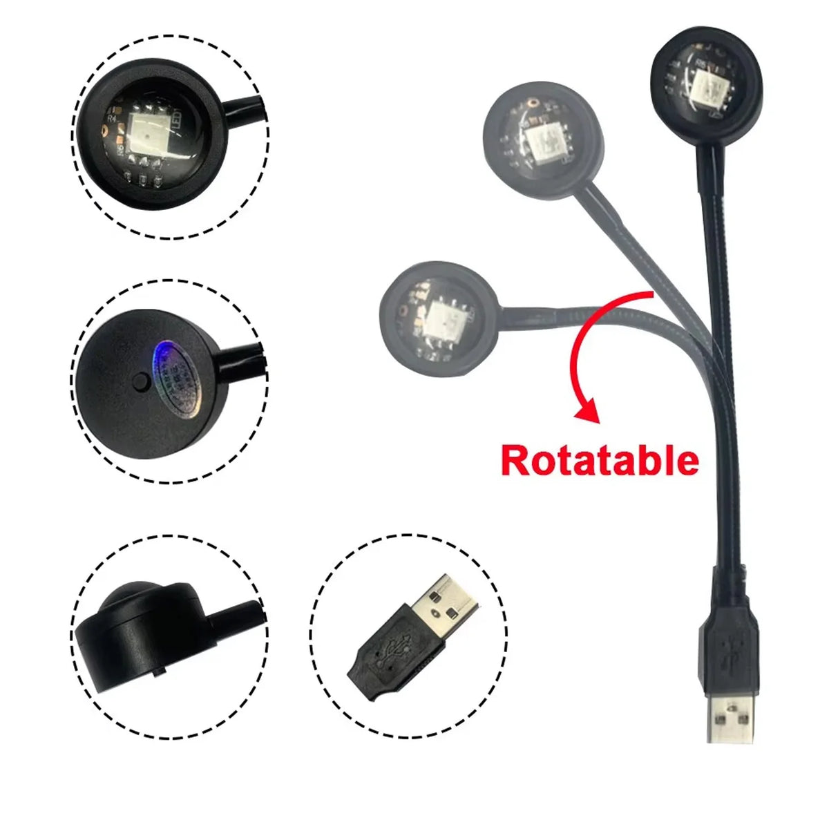 1pc USB Sunset Lamp LED Rainbow Neon Night Light Projector P