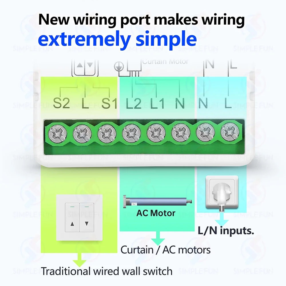 433Mhz 110V 220V Curtain Roller Shutter Wireless Switch and 