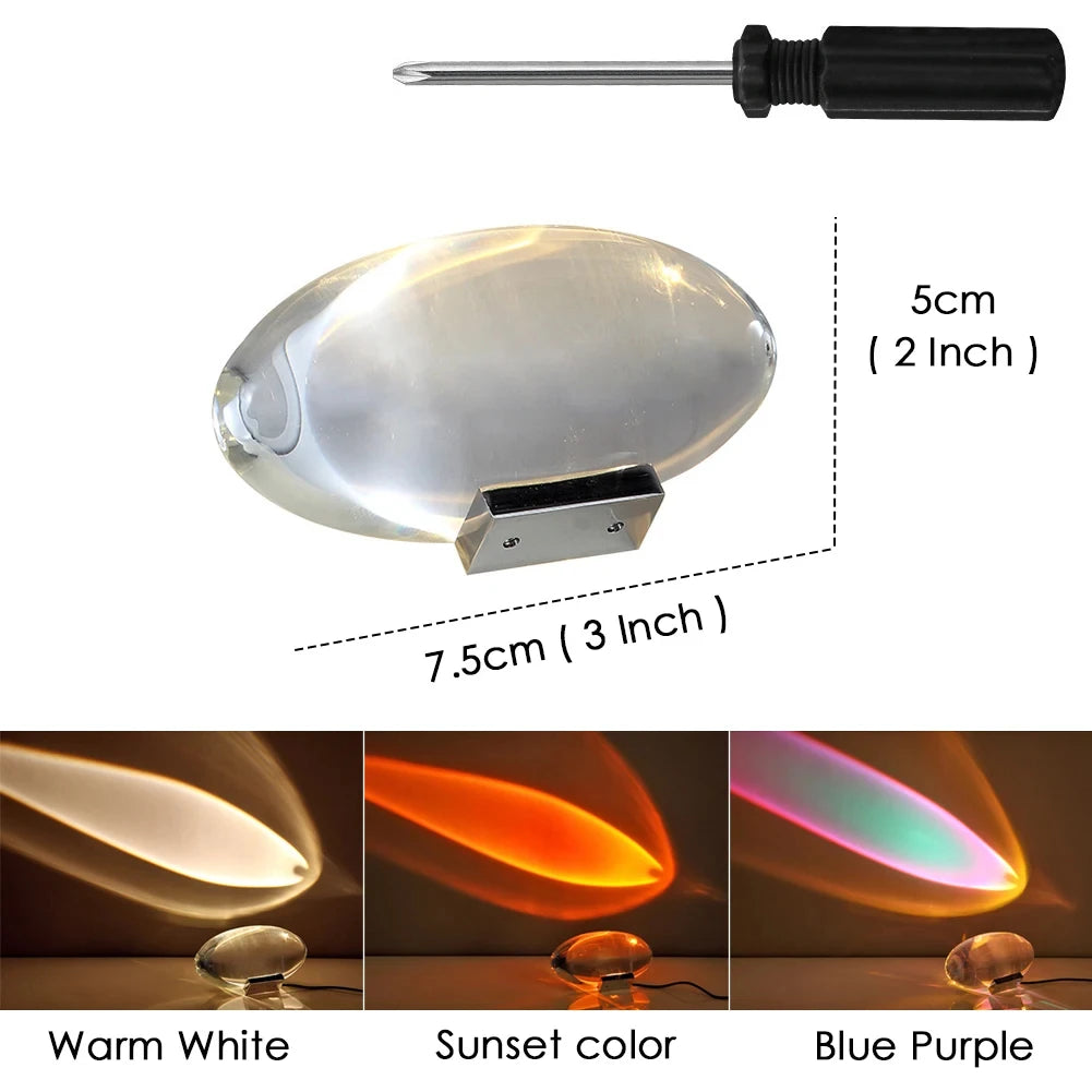 Table Lamp Led Crystal Eye Of The Sky Italian Designer Bedsi