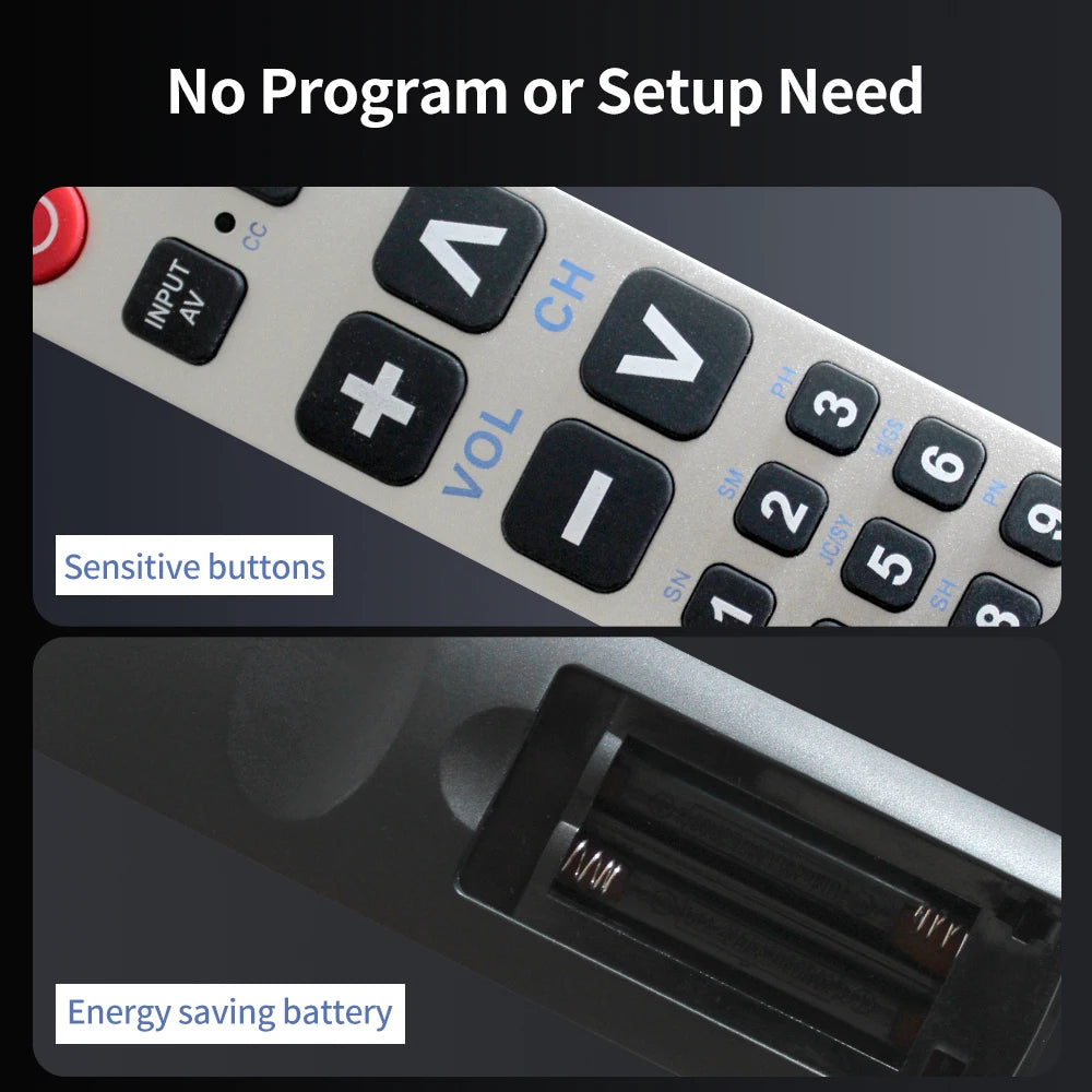 A-TV2 Big Button Universal Remote Replacement Use for L&G Sa