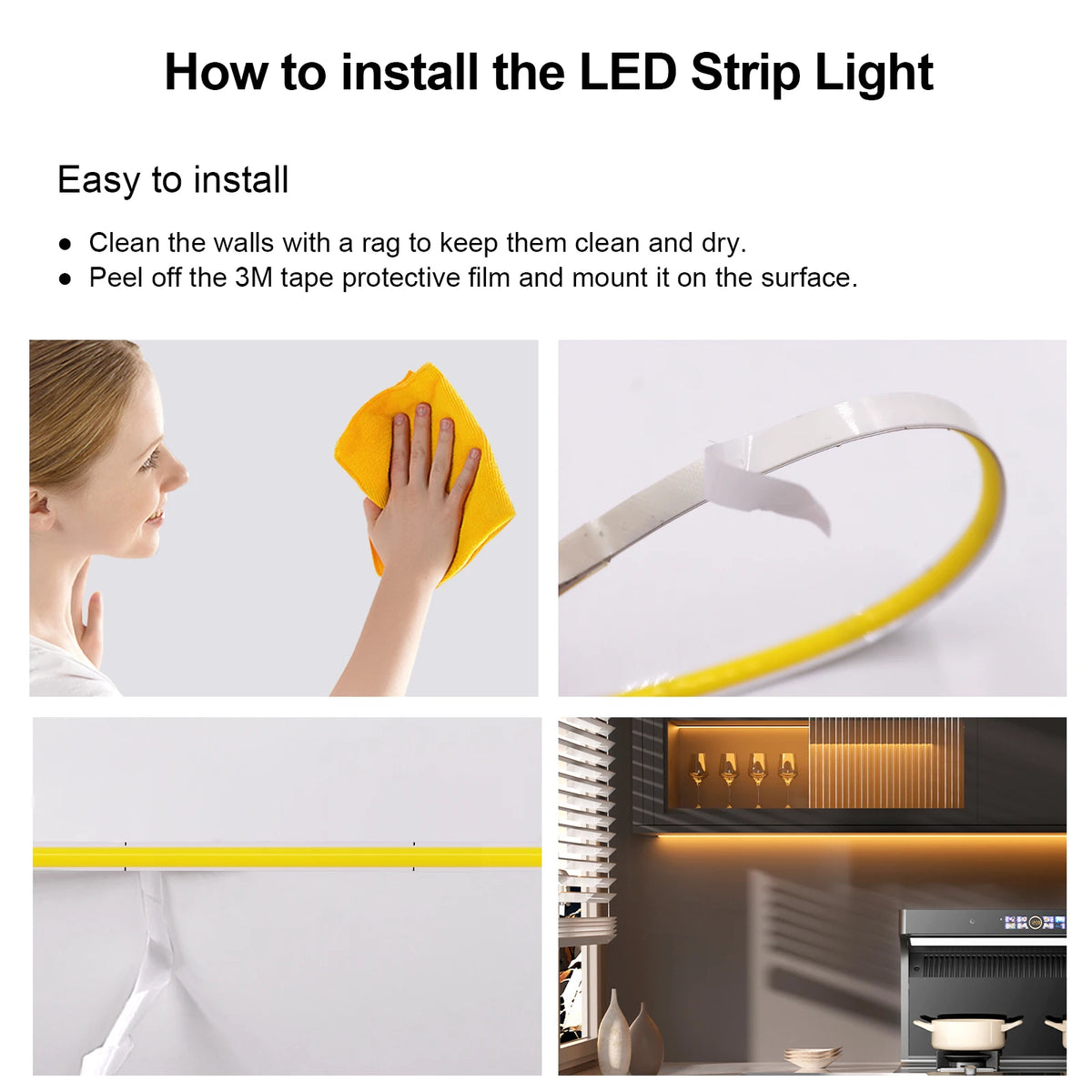 3MM 5MM 8MM COB LED Strip DC 5V/12V/24V High Density Flexibl