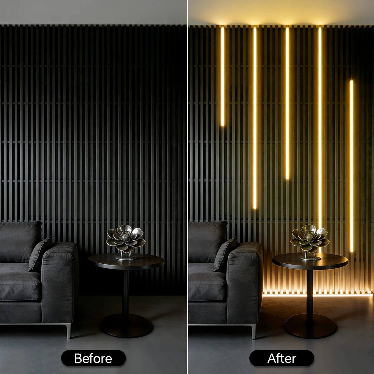 Dimmable Double Touch Sensor COB LED Light Strip For Acousti
