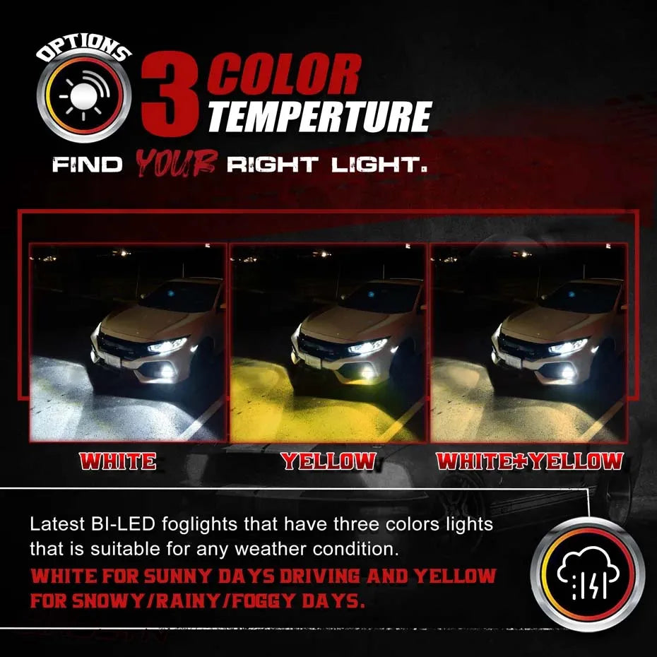 carolyn 3Inch Bi-led Fog Lights Hb3 H8 9005 Led Projector La