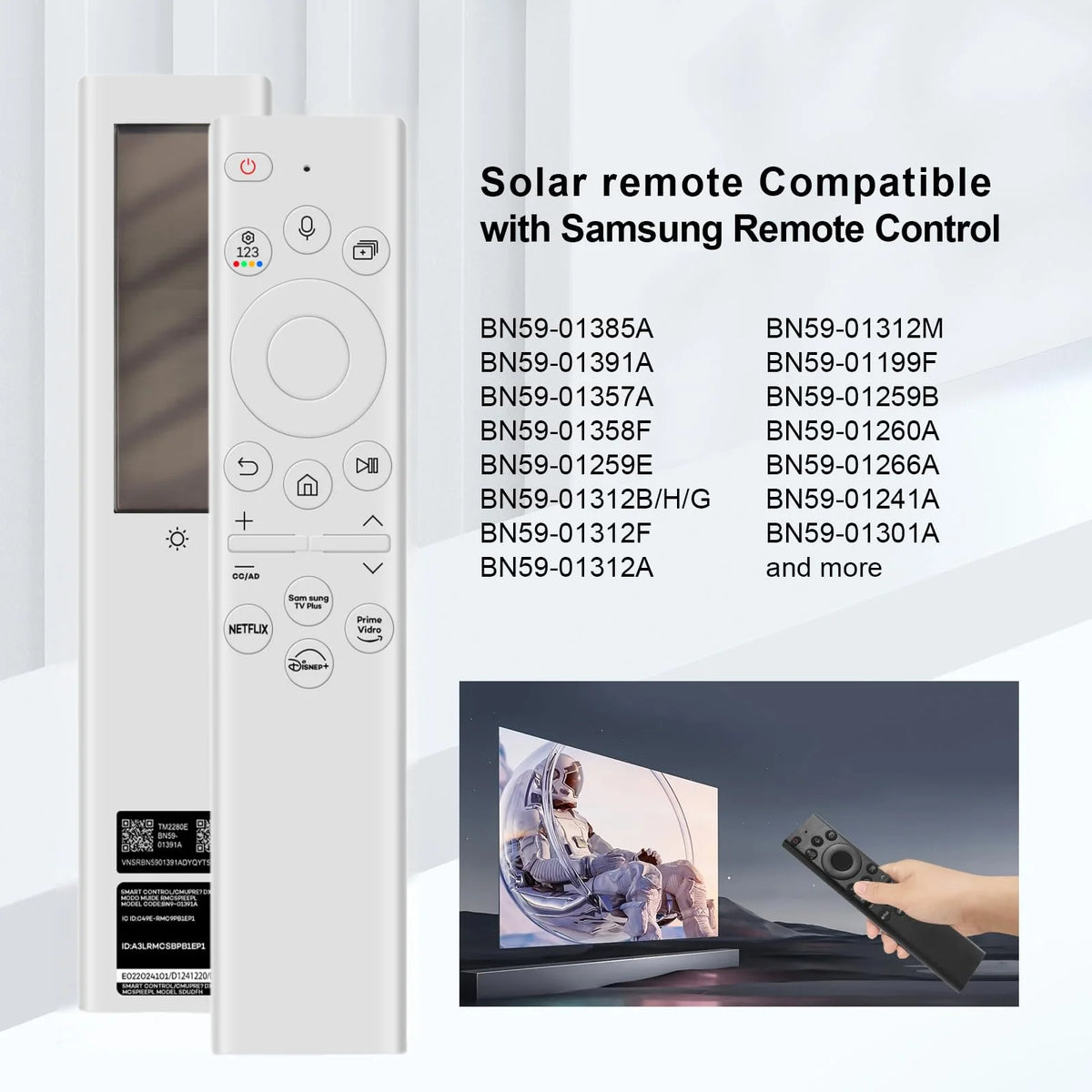 BN59-01391A Solar Voice Remote for Samsung TV Remotes Replac
