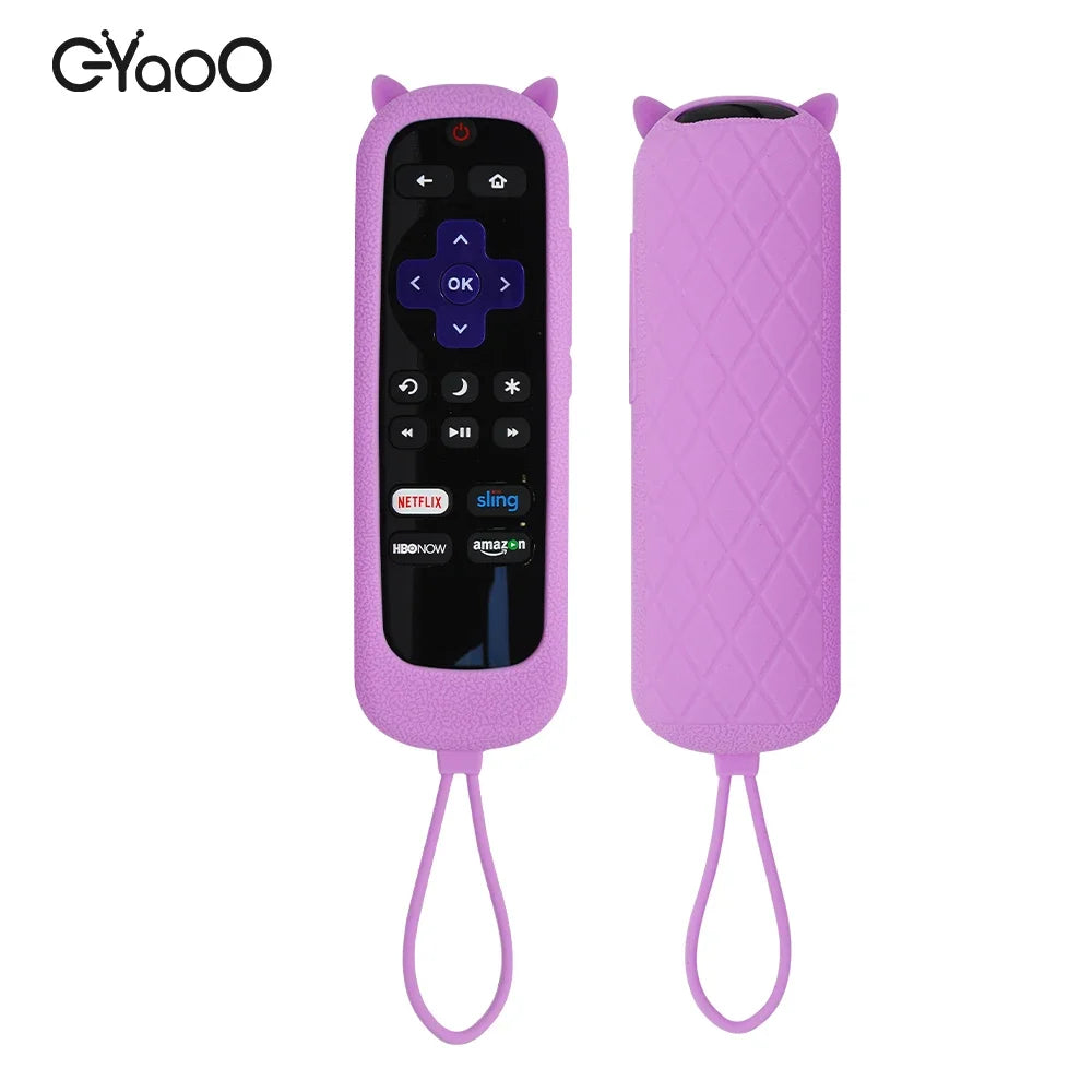 Silicone Remote Case for in Dark Anti-Slip Shockproof Cover TV Streaming Stick Universal Controller Sleeve with Lanyard