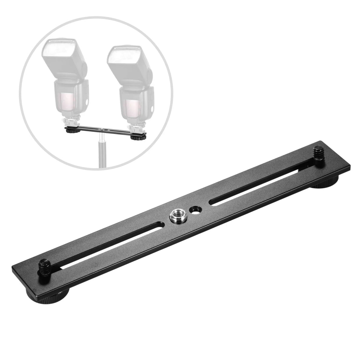 Dual Camera Mount Tripod Bracket Camera Flash Brackets Exten