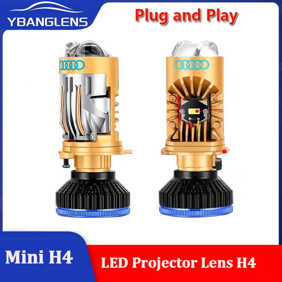 180W Bi LED H4 Headlight Mini Lens Projector 30000LM Auto La