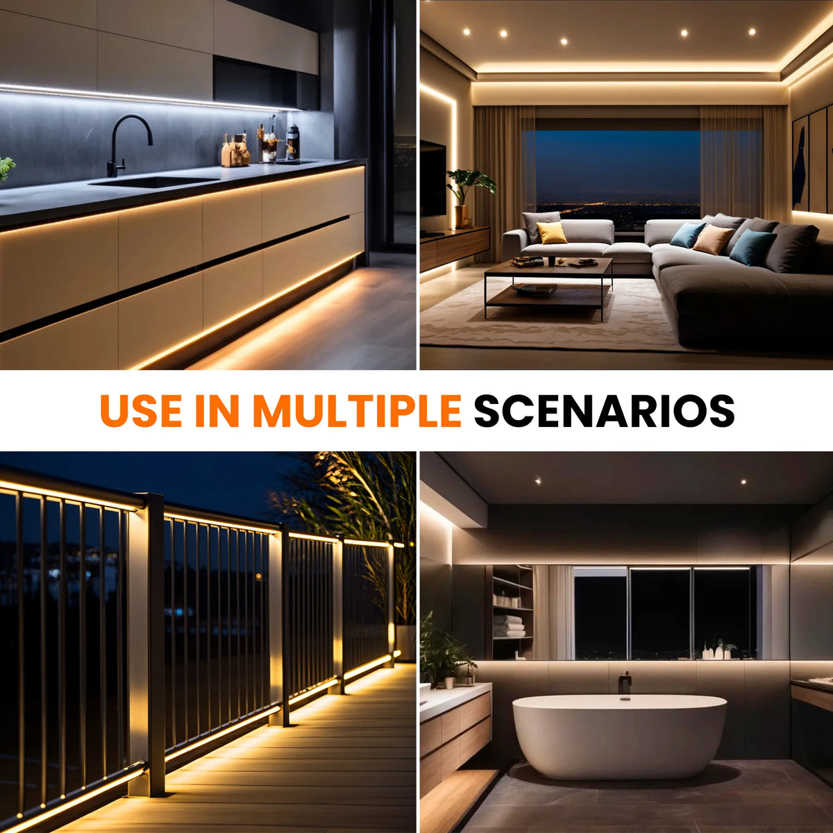 5V USB COB Neon LED Strip With Dimmer IP68 Waterproof 320LED