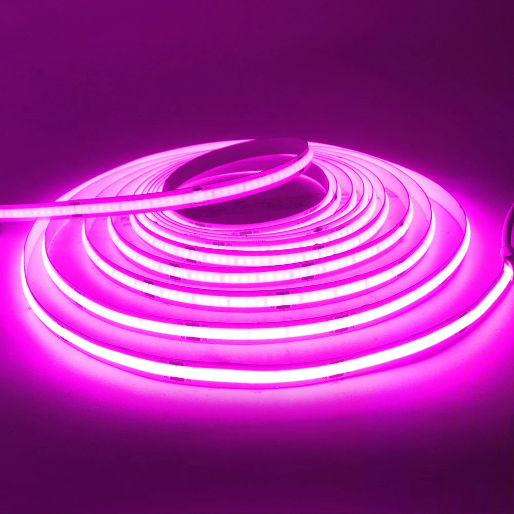 DC 12V COB Strip 320Leds/M Width 3MM 5MM 8MM White/Pink/Red/Yellow/Ice Blue/Green TV Backlight Flexible Ribbon Rope LED Light
