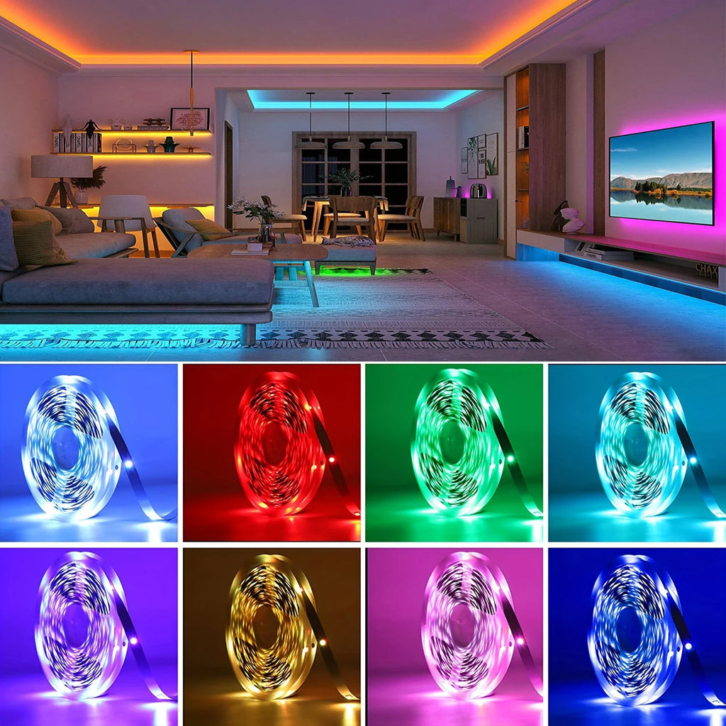 Battery Led Strip Lights RGB Led Strip Flexible Ribbon with 