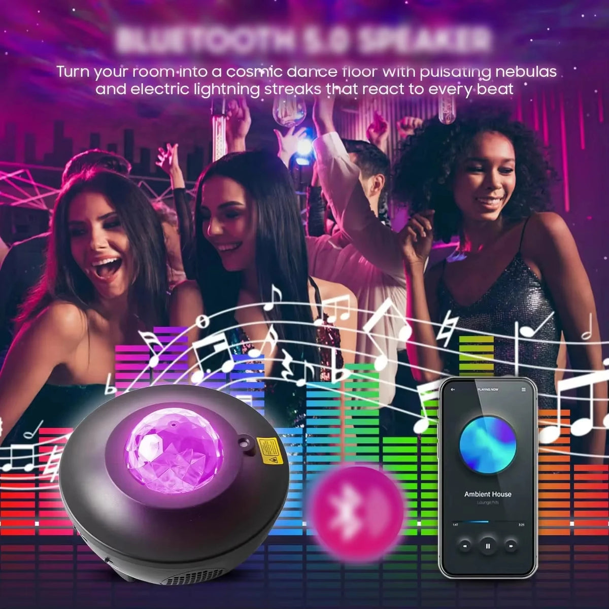 LED Starry Sky Projector Night Light Remote Control Switch U