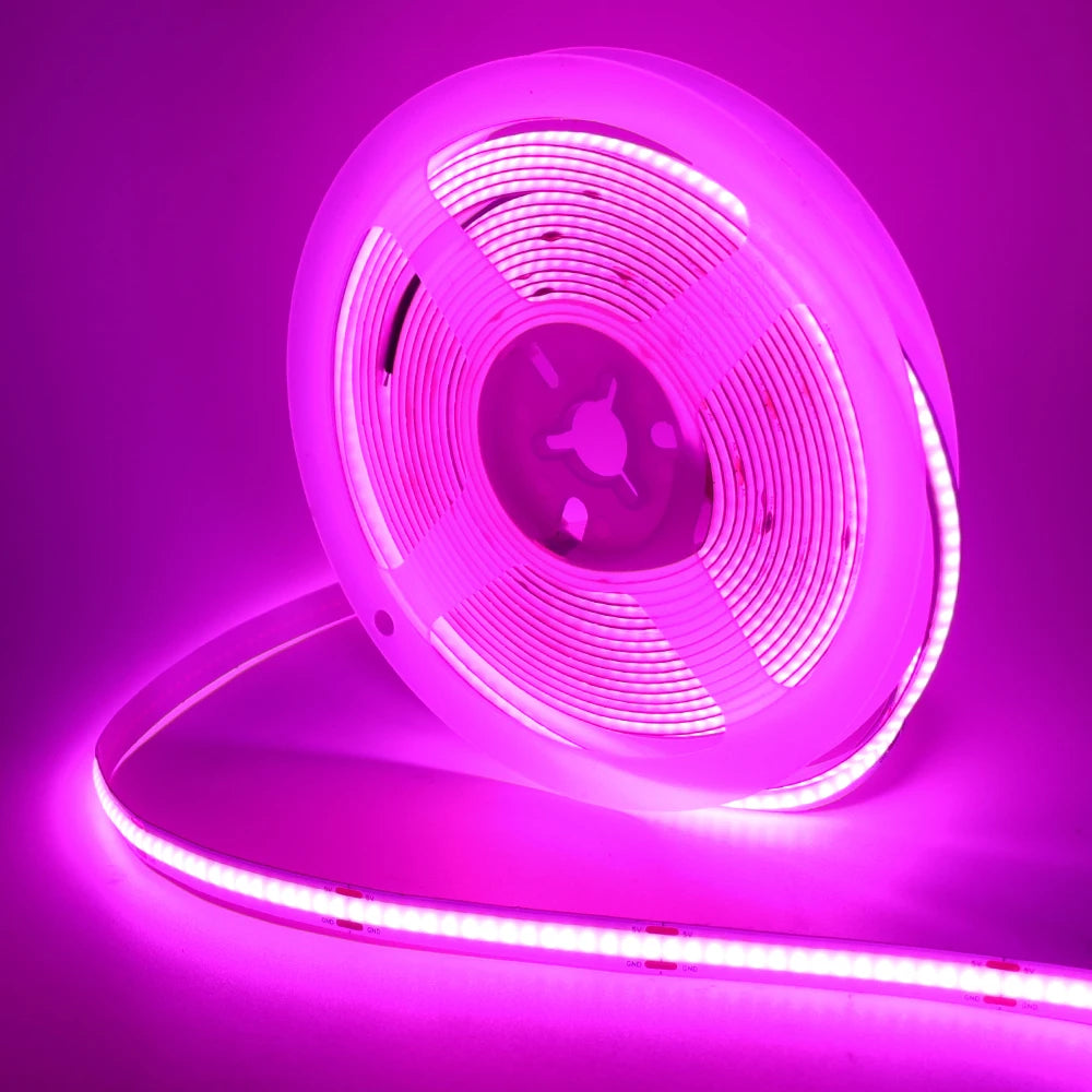 New USB COB Strip Light 5V 320Leds/m Blue/White/Red/Green Flexible Adhesive Tape Night Lighting TV Backlights Home Decor 3M 5M