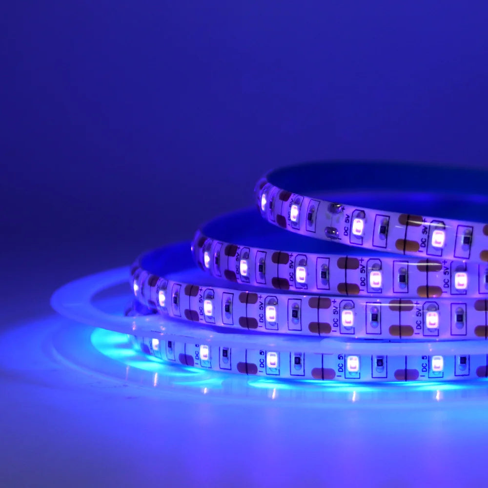 5V USB LED Strip Light with Adhesive Tape 2835 60LEDs Flexible LED Tape Waterproof Rope Light for TV Backlight Cabinet Lamp