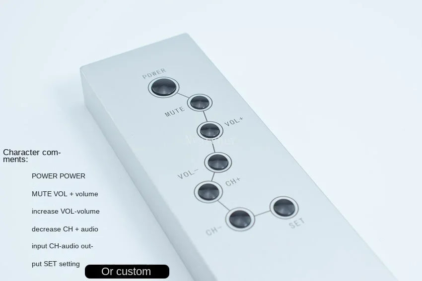 All-aluminum Infrared Signal 7-key Remote Control for Hifi A