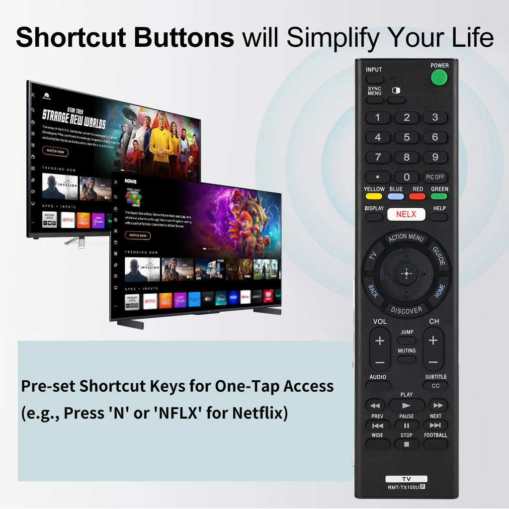 RMT-TX100U Universal Remote Control for Sony-TV-Remote All S