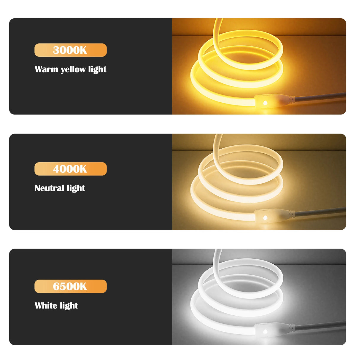 110V 220V COB LED Strip RA90 Super Bright 288LEDs/m Flexible