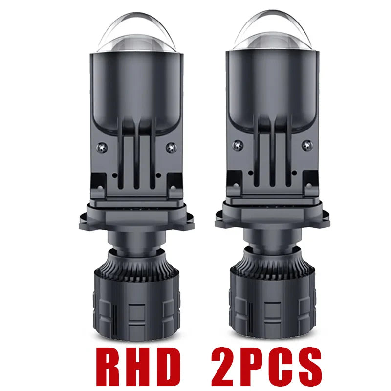 H4 Lens Headlights 160W 90000LM Auto Lamp Mini Lens LED 9003 HIB2 Bulbs Car Motorcycle Dual Projector Len LED Automotive 12V 24V